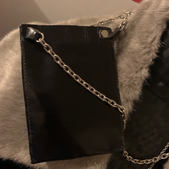 NEW-Silver chain  belt with leather pouch - Picture 6 of 9